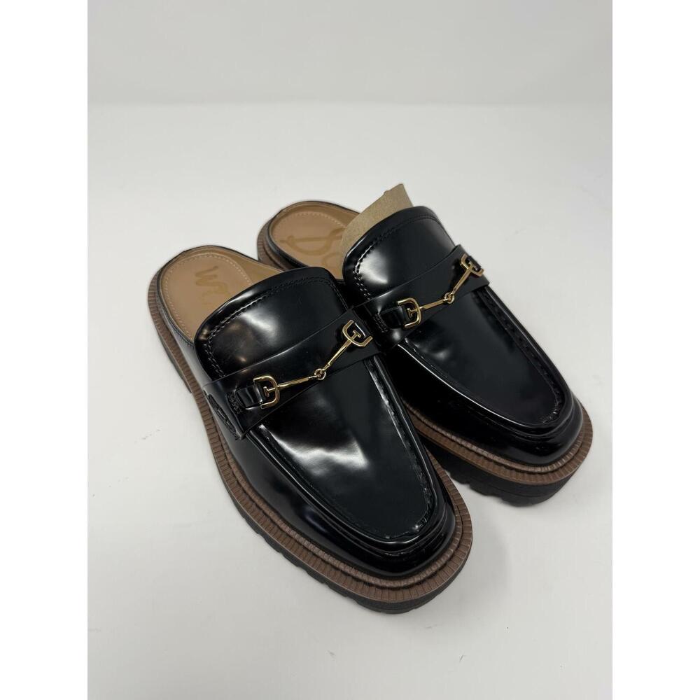 Sam Edelman Women's Black Lennon Lug Sole Mules 6 1/2 Like New - Picture 2 of 7